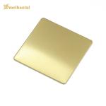 Brushed Mirror Hairline Stainless Steel Sheet Bronze Gold Color PVD Plating