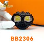 Devil Eyes White Yellow Dual Color Meal Motorcycle LED Light Headlight Bulb