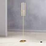Gold minimalist LED floor lamp living room vertical wrought iron lights multi