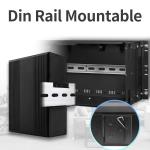 Gigabit Industrial Unmanaged PoE Media Converter 8 Port 120W 240W DC48V Output