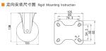 EDL‌ Medium Duty 4inch Caster TPA Plate by Rigid , Swivel and Brake Type 250kg