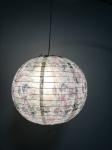 300mm ball shape Paper Kids Bedroom Lampshades With Flower Printed