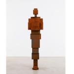 Industrial Rusted Steel Human Silhouette Sculpture Geometric Outdoor Art Statue