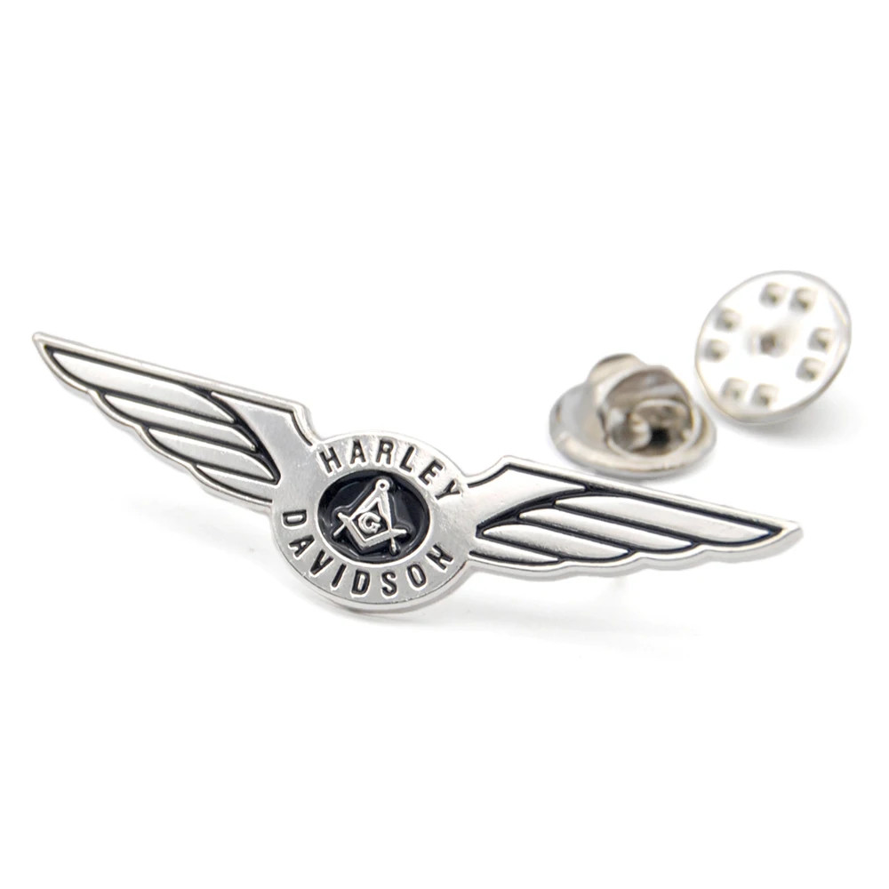 Custom Design Metal Enamel Pins Badges Gold Plating Engraved Airline Wings Pin Badge For Clothing