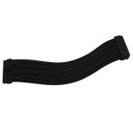 Power Supply Cable Extension Braided Sleeved 24pin Arc Black+Blue+Grey computer