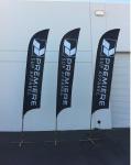 Knitted Fabric Beach Feather Flags Banner Printing Waterproof SGS