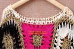 Crocheted pull over tops sexy for women summer shirt hollow out beach clothes