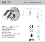 Surface mounted bed led wall reading lamp led headboard wall light 3W led