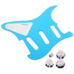 SSS Silver Mirror Guitar Pickguard 11 Holes Guitar Scratch Plate 2T1V Knobs For