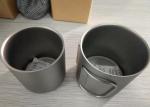 450ml Capacity Double Wall Utdoor Coffee Mugs Pure Titanium Natural Color