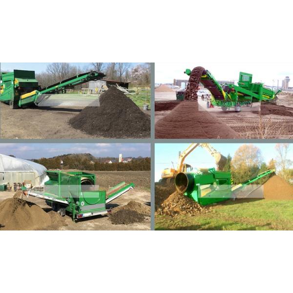 Gravity Separator Own Mobile Compost Sieve Trommel Screen Machine With Belt Conveyor