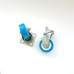 Screw Stem Swivel Lockable 3 Inch Caster Wheels Lockable Castors Steel Plate