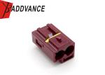 Plastic TE Connectivity AMP Connectors Red 2 Pin Female Connector 16 - 24 AWG