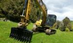 High quality strength wear resistance material excavator rake bucket for mini