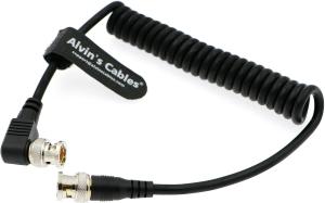 Wholesale Black Magic BNC Male RG179 Coiled Cable for BMCC Video Camera Straight To Right Angle Alvin'S Cables from china suppliers