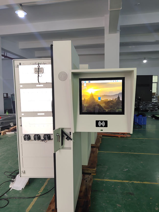 43 Inch Info Capacitive Touch Kiosk Totem Double Side Outdoor LCD Monitor