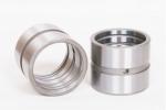 Steel Roller Bearings Steel Backed With GCr15 , Crossed Oil groove Round And