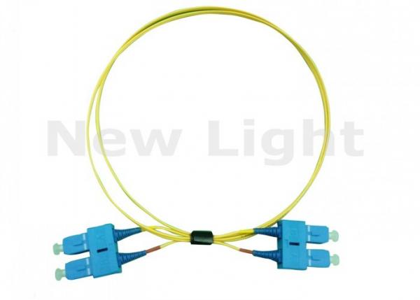 Quality SC SC Fiber Optic Jumper Cables SM DX 9-125 1.2mm Diameter For Data Test Equipment for sale
