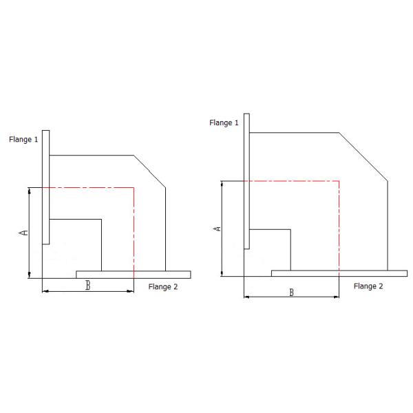 WaveguideMiterBendShape.png R9 WR975 150*150 1.15GHz Miter Waveguide Bend