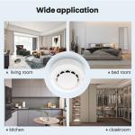 Tuya WiFi Smart Smoke Alarms Detector Fire Protection 90db Smokehouse Combinatio
