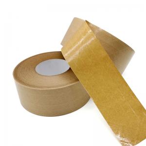 Wholesale Self Adhesive Brown Paper Packing Tape Fiberglass Reinforced Flatback Kraft Packing Tape from china suppliers