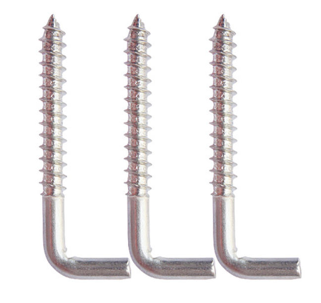 Zinc Plated L Type Wood Screw Hook Eye Seven Shaped L Shaped Right Angle Self Tapping Wood Screws