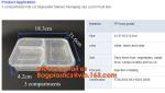 Airtight leakproof microwave custom rectangle plastic meal compartment bento