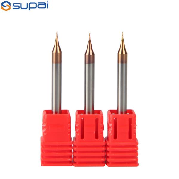 Metal Working Carbide Micro Grain End Mills Long Working Life TiAlN Coating 0