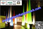 2m Lighting Inflatable Stages Decoration / Inflatable Cone For Wedding Backdrops