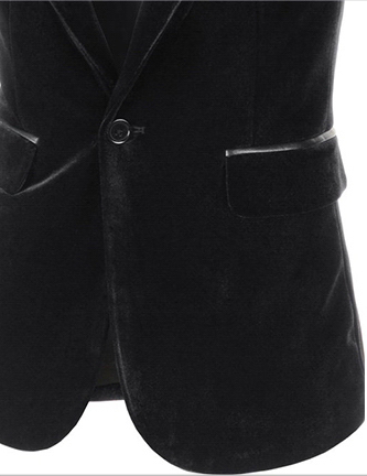 Wholesale business style softer velvet slim fit jackets mens blazers casual