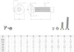 Sliver Finish DIN Standard A2 Stainless Steel Countersunk Head Bolts M2 M2.5 M3