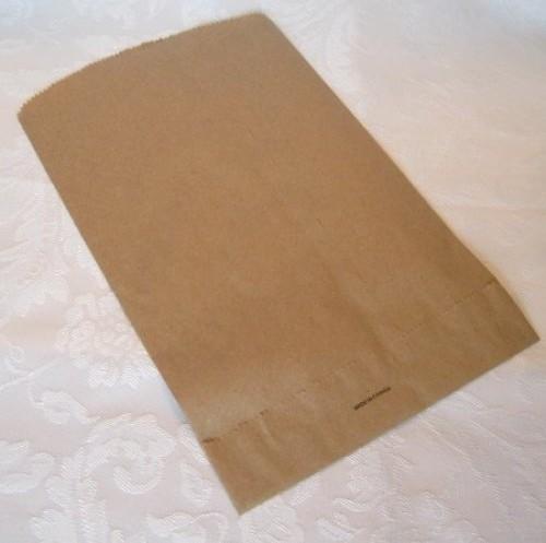 Quality Plain Brown Kraft Customized Paper Bags Flat for Food Packaging for sale