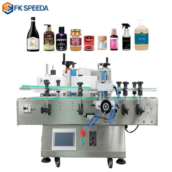2023 Desktop Sticker Round Bottle Wrap Around Tabletop Labeling Machine for