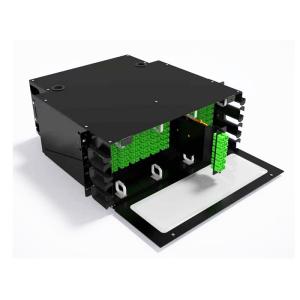 Wholesale 19IN 4U LGX Optical Fiber Patch Panel 24 Port SPCC For Fiber Optic Connections from china suppliers