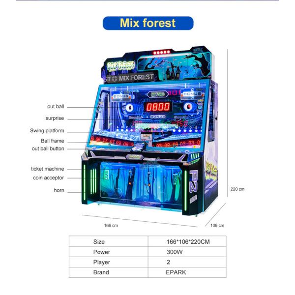 Mix Forest Ticket Redemption Games Machine Coin Operated Game Machine Arcade