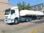 White HOWO 2300L Tank Trailer Trucks , 42 m³ Diesel Semi Trailer Truck