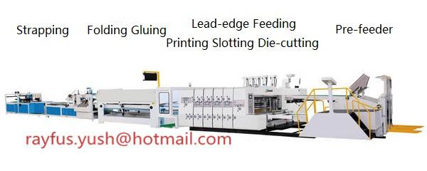 Automatic Pre-feeder Lead-edge Flexo Printer Slotter Die-cutter Folder Gluer