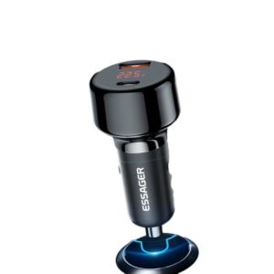 Wholesale Torch Intelligent Digital Display Car Chargers USB A Type C PD QC 3.0 65W Fast Car Charging from china suppliers