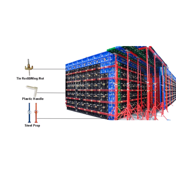 High Impact Modular Plastic Formwork Custom Sizes Plastic Formwork System Durable