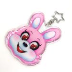 Custom high quality cartoon acrylic printed clear epoxy acrylic keychain charms