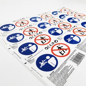Wholesale BOPP Film Warning Label Stickers CMYK Rectangular Hazard Dangerous Sign Stickers from china suppliers