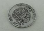 Zinc Alloy Police Badge 3D Antique Silver Plating 45 mm OEM