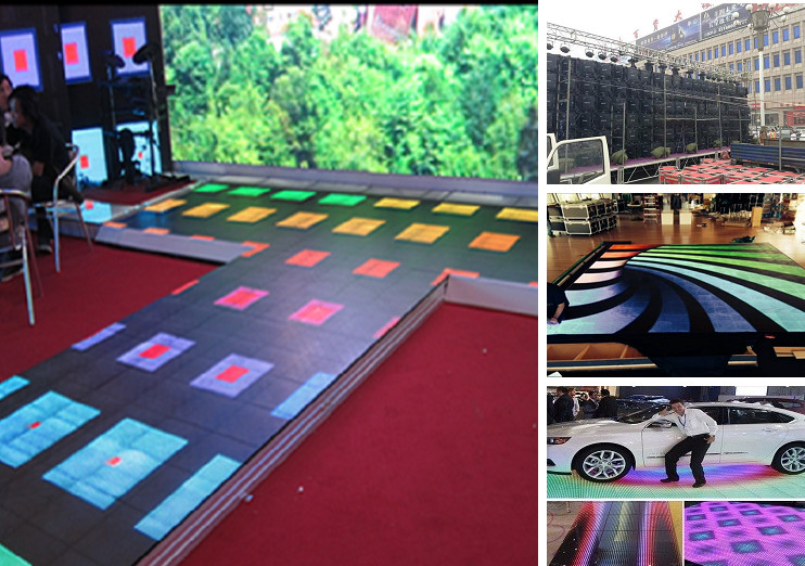 Customizable Design P3 LED Dance Floor Tiles Sturdy Interactive Screen