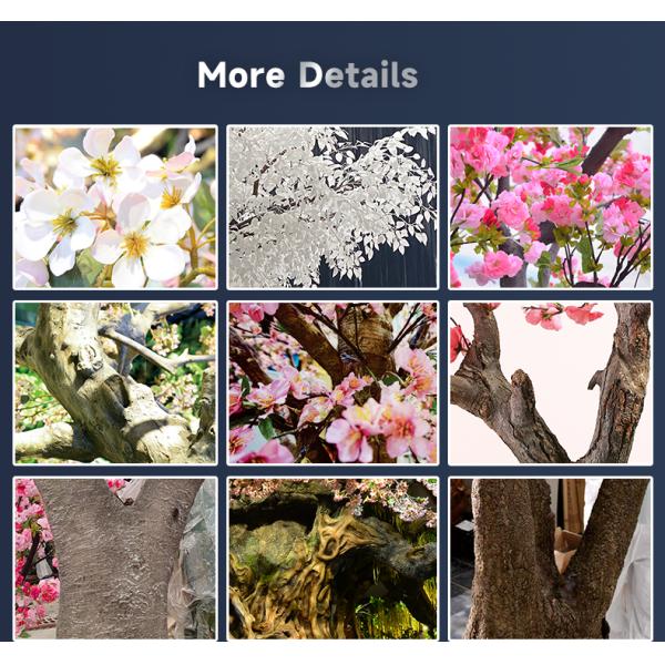 Factory custom realistic artificial cherry tree wedding events decoration high quality pink cherry blossom tree