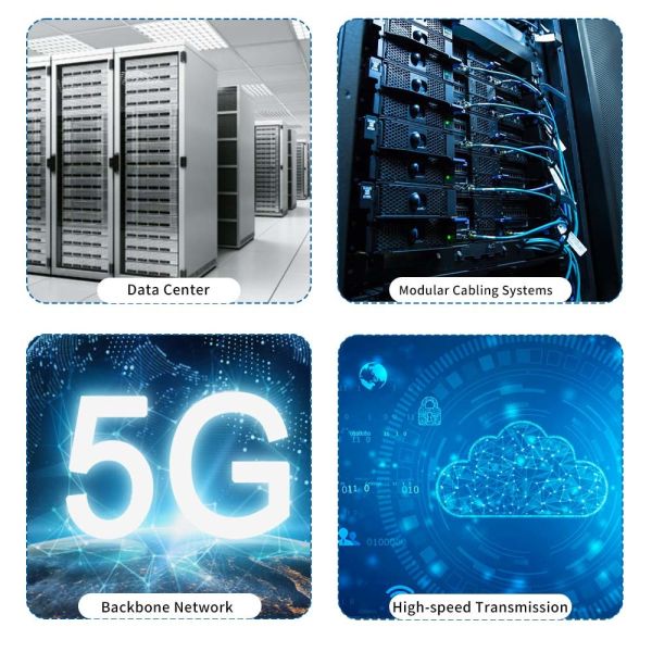 MPO-4LC Duplex OM3 Fiber Optic Breakout Cable | High-Density 40G to 10G Data Center Jumper