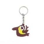 Hot Sale Product Custom LoGO 2D Animal Shape Bear Silicone Key Ring Rubber Pvc