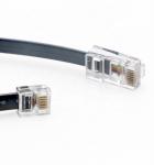Custom Black RJ45 8P8C to DSL RJ11 6P4C Telephone Modem Wan Cable