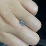10 Mohs Blue Lab Grown Emerald Cut Diamond IGI Certified