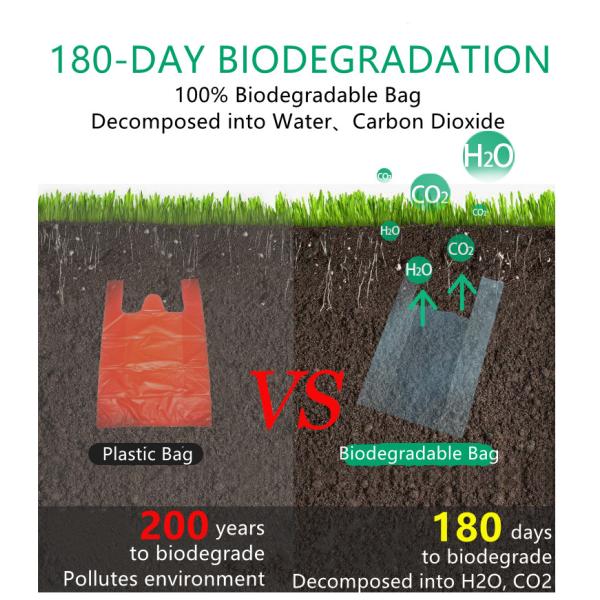 PBAT Biodegradable Reusable Shopping Bags Environmentally Friendly