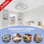 Metal Body Material 20" Small Space Ceiling Fan with 40W LED Lighting and
